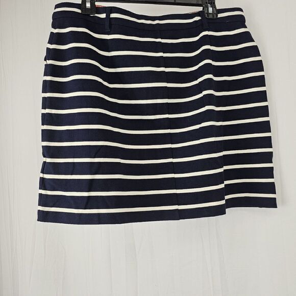 NWT $78 BODEN COTTON BLEND KNIT NAVY WHITE STRIPES FUN MINI SKIRT WG543 - US 12R - Picture 4 of 7
